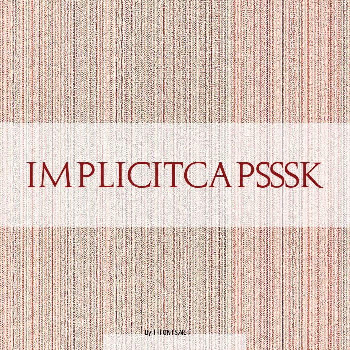 ImplicitCapsSSK example